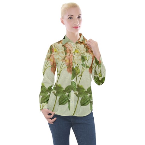 Peony 2507643 1920 Women s Long Sleeve Pocket Shirt by vintage2030