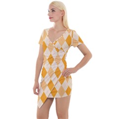 Argyle 909253 960 720 Short Sleeve Asymmetric Mini Dress by vintage2030