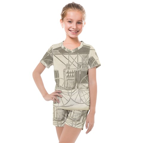 Vintage 979514 1280 Kids  Mesh Tee And Shorts Set by vintage2030