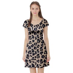 Leopard Short Sleeve Skater Dress by vintage2030