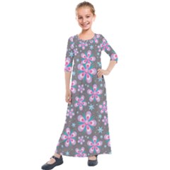 Seamless Pattern 1086662 960 720 Kids  Quarter Sleeve Maxi Dress by vintage2030