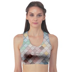 Tiles Shapes 2617112 960 720 Sports Bra by vintage2030