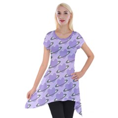 Heart Planet Short Sleeve Side Drop Tunic by Starglazed