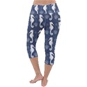 Seahorse Shell Pattern Lightweight Velour Capri Yoga Leggings View4