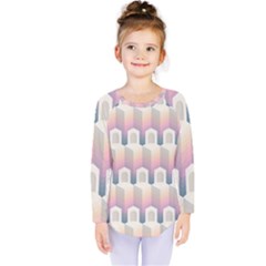 Seamless Pattern Background Entrance Kids  Long Sleeve Tee