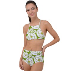 Rose Abstract Rose Garden High Waist Tankini Set