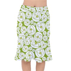 Rose Abstract Rose Garden Short Mermaid Skirt