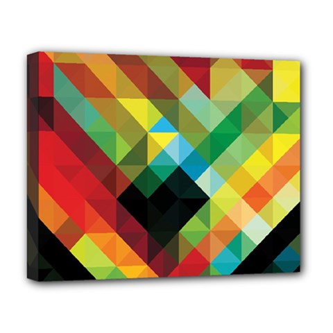 Pattern Colorful Geometry Abstract Wallpaper Deluxe Canvas 20  X 16  (stretched)