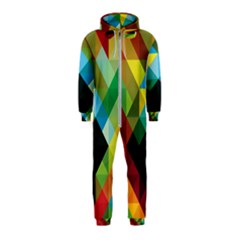 Pattern Colorful Geometry Abstract Wallpaper Hooded Jumpsuit (kids) by Vaneshart