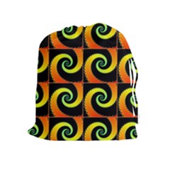 Spiral Seamless Pattern Drawstring Pouch (xl)