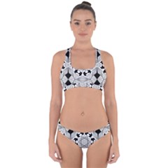 Seamless Pattern With Maple Leaves Cross Back Hipster Bikini Set by Vaneshart