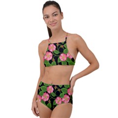 Roses Flowers Bud High Waist Tankini Set by Vaneshart