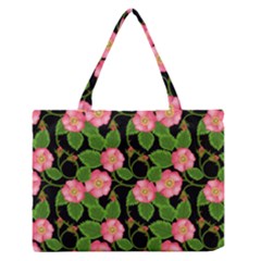 Roses Flowers Bud Zipper Medium Tote Bag