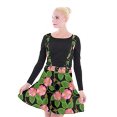 Roses Flowers Bud Suspender Skater Skirt by Vaneshart