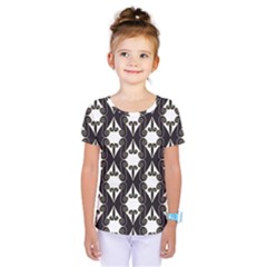 Abstract Seamless Pattern Graphic Black Kids  One Piece Tee