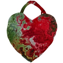 Abstract Stain Red Giant Heart Shaped Tote by Vaneshart