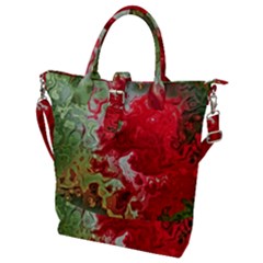 Abstract Stain Red Buckle Top Tote Bag by Vaneshart