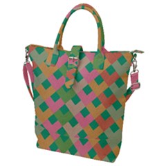 Abstract Seamless Pattern Buckle Top Tote Bag