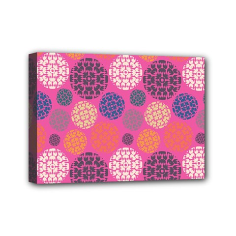 Abstract Seamless Pattern Graphic Pink Mini Canvas 7  X 5  (stretched) by Vaneshart