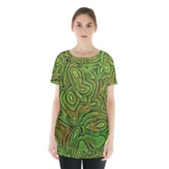 Background Abstract Green Skirt Hem Sports Top by Vaneshart