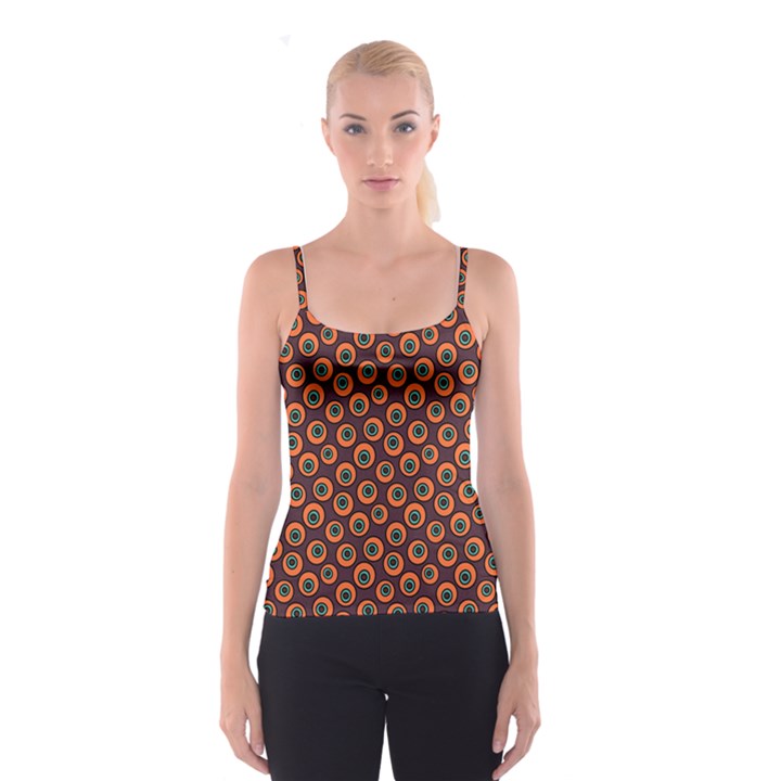 Abstract Seamless Pattern Graphic  Spaghetti Strap Top