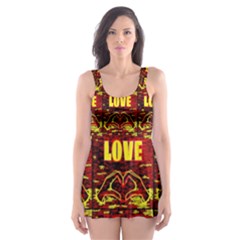 Love 4 Skater Dress Swimsuit by ArtworkByPatrick