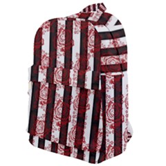 Striped Roses Pattern Classic Backpack by bloomingvinedesign