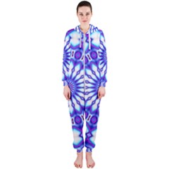 Pattern Background Color Hooded Jumpsuit (ladies)  by Vaneshart