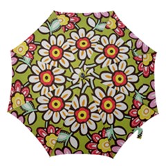 Flowers Fabrics Floral Hook Handle Umbrellas (medium) by Vaneshart
