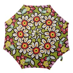 Flowers Fabrics Floral Hook Handle Umbrellas (Small)