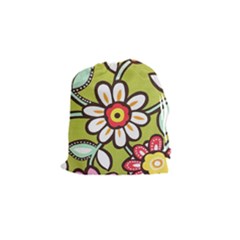 Flowers Fabrics Floral Drawstring Pouch (Small)