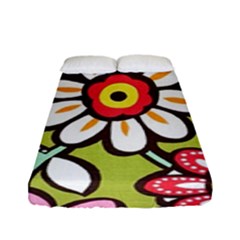Flowers Fabrics Floral Fitted Sheet (Full/ Double Size)