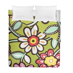 Flowers Fabrics Floral Duvet Cover Double Side (Full/ Double Size)