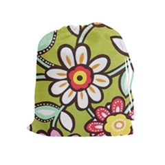 Flowers Fabrics Floral Drawstring Pouch (XL)