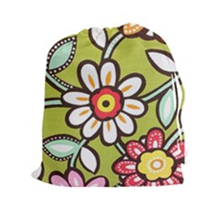 Flowers Fabrics Floral Drawstring Pouch (XXL)