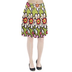 Flowers Fabrics Floral Pleated Skirt