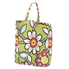 Flowers Fabrics Floral Giant Grocery Tote