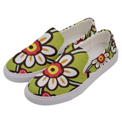 Flowers Fabrics Floral Men s Canvas Slip Ons