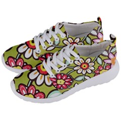 Flowers Fabrics Floral Men s Lightweight Sports Shoes by Vaneshart