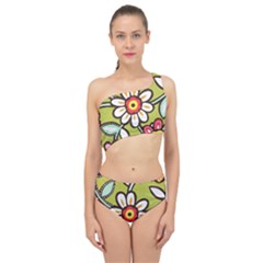 Flowers Fabrics Floral Spliced Up Two Piece Swimsuit