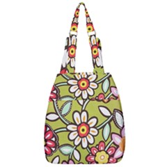 Flowers Fabrics Floral Center Zip Backpack by Vaneshart