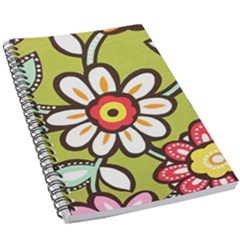 Flowers Fabrics Floral 5.5  x 8.5  Notebook