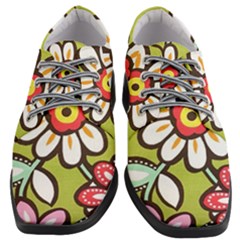 Flowers Fabrics Floral Women Heeled Oxford Shoes