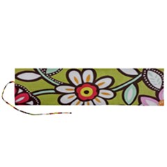 Flowers Fabrics Floral Roll Up Canvas Pencil Holder (L)