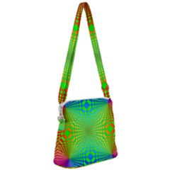 Pattern Colorful Abstract Zipper Messenger Bag by Vaneshart