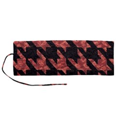 Fabric Pattern Dogstooth Roll Up Canvas Pencil Holder (m) by Vaneshart