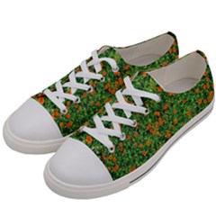 Carnations Flowers Seamless Women s Low Top Canvas Sneakers by Vaneshart