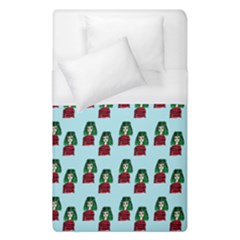 Girl With Green Hair Pattern Duvet Cover (single Size)