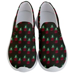 Girl With Green Hair Pattern Brown Men s Lightweight Slip Ons