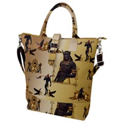 Anubis The Egyptian God Pattern Buckle Top Tote Bag by FantasyWorld7